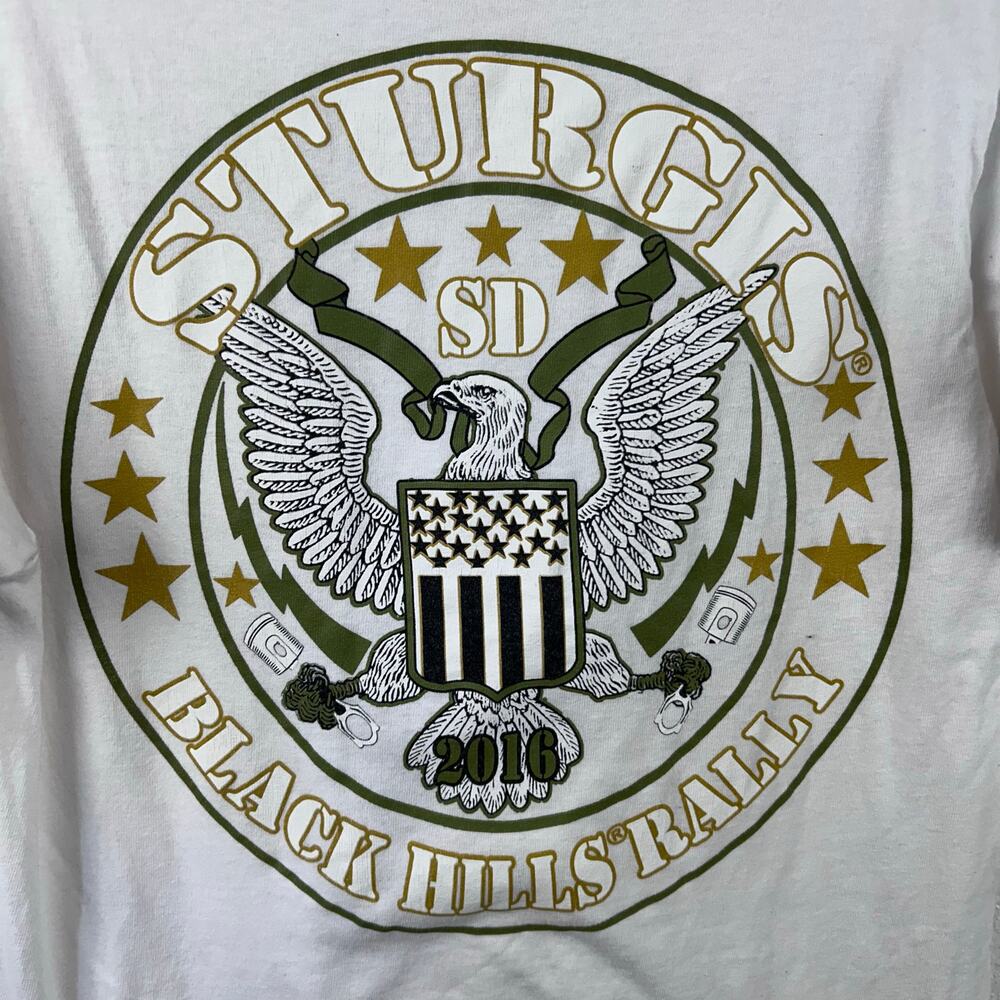 Sturgis Black Hills Rally 2016 Graphic Tee Motorcycle Biker T Shirt Adult Medium - Picture 3 of 10